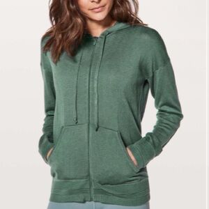 Lululemon Wake Up & Go Sweater Graphite Green size 8